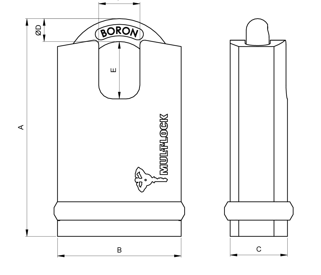 純正オンラインストア MUL-T-LOCK NEシリーズ パドロック(南京錠) NE14H 入門、工作